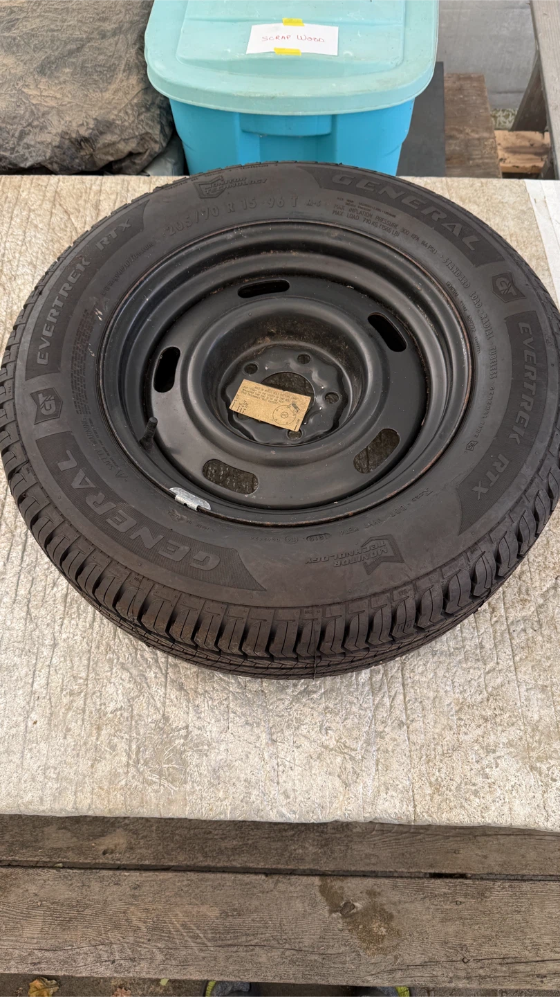 General Tire Spare Tire Ford 15” rim