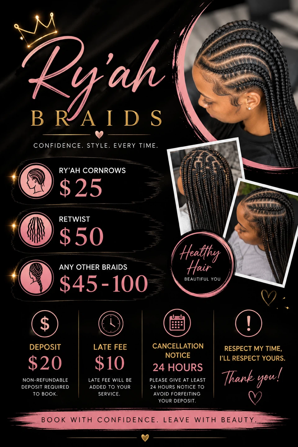 Ry'ah Braids Hair Styling Services