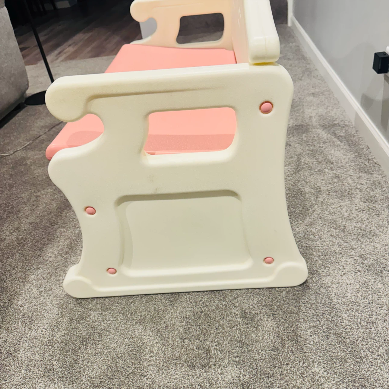 Little Tikes Princess Vanity Bench with Storage - Pink/Cream - photo 3