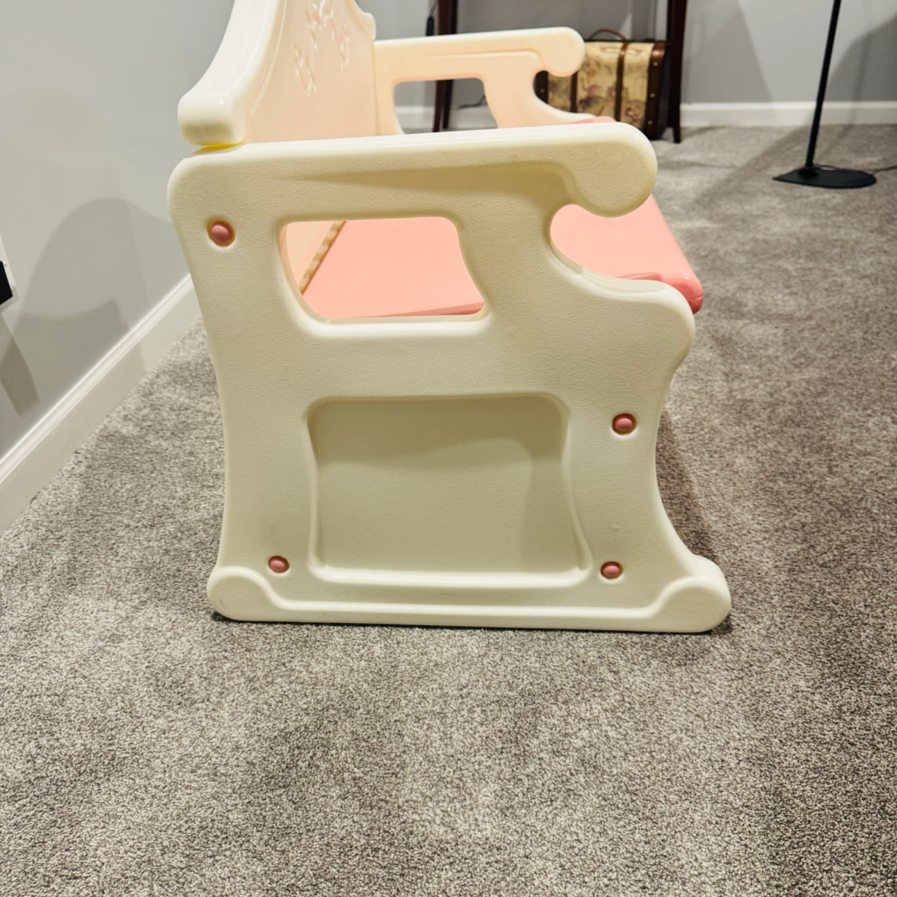 Little Tikes Princess Vanity Bench with Storage - Pink/Cream - photo 4
