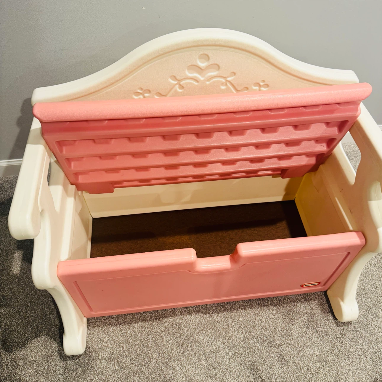 Little Tikes Princess Vanity Bench with Storage - Pink/Cream - photo 5