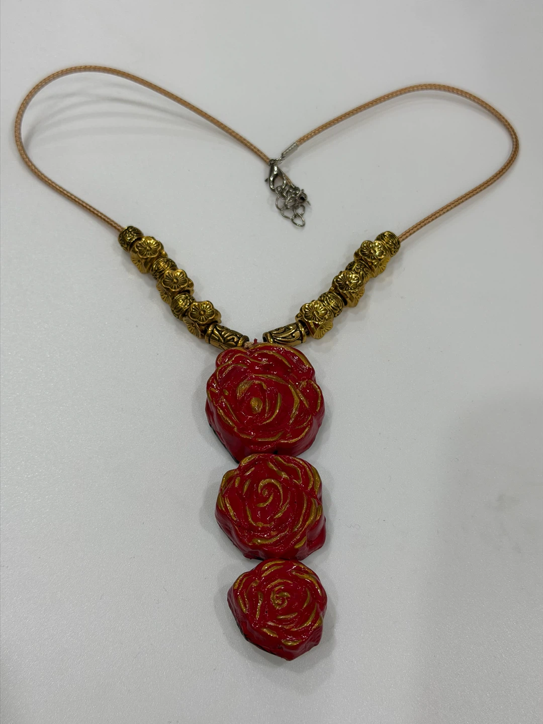 Handmade clay necklace $20 - photo 2