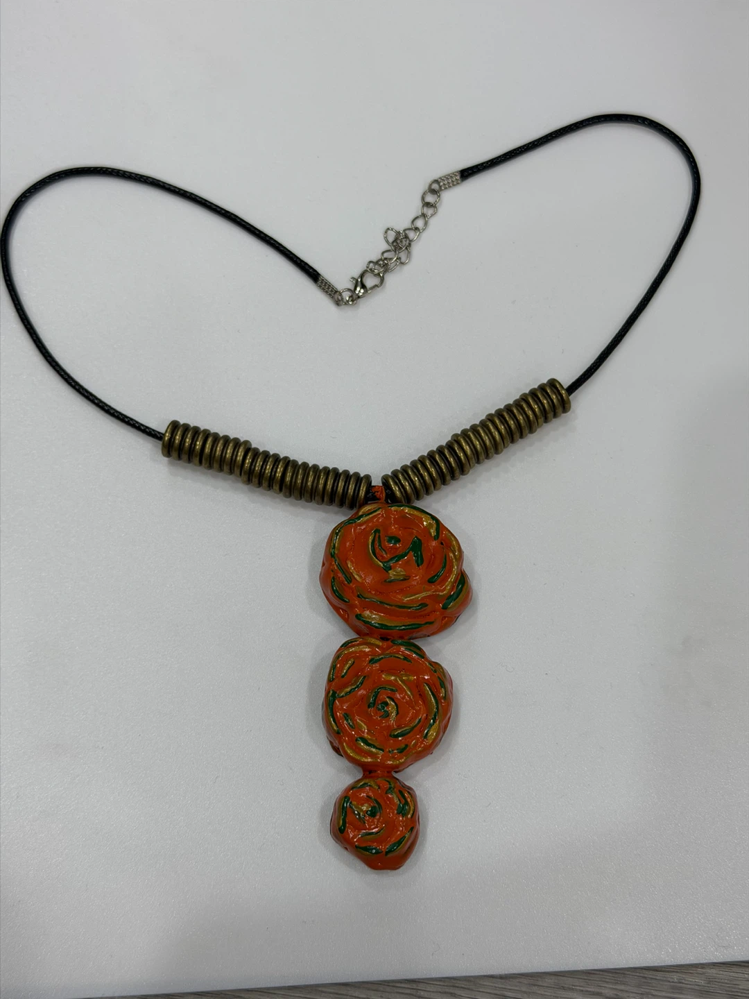 Handmade clay necklace $20 - photo 3