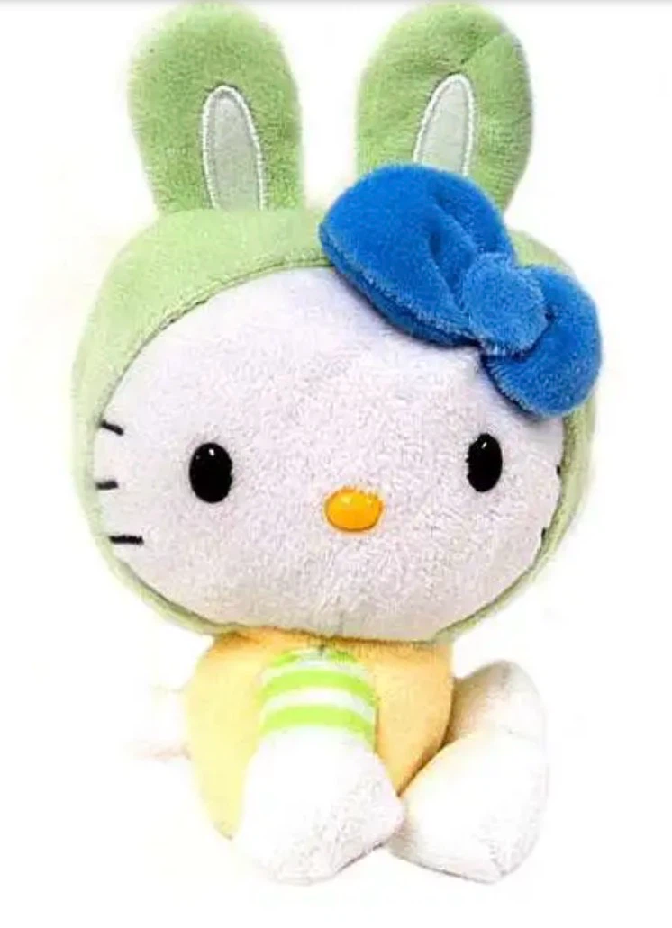 🌼 Sanrio Hello Kitty plush dressed in a green bunny outfit 🌼