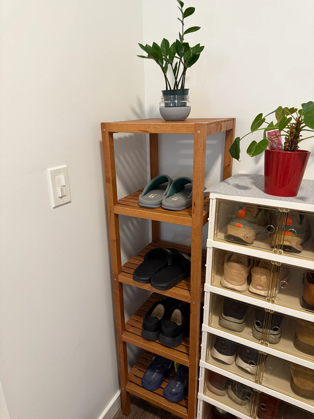 Wooden 4-Tier Shoe Rack Shelf (multipurpose)