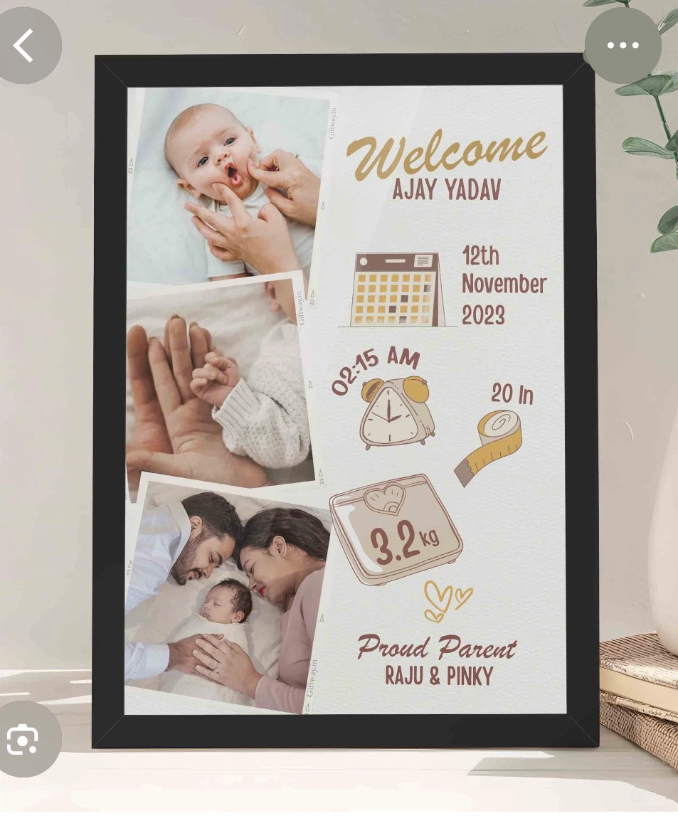 Baby Footprint & Ultrasound Photo Frame