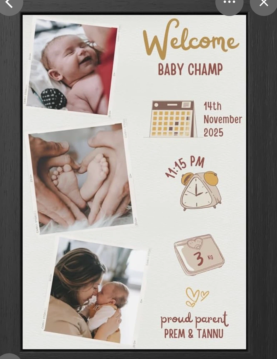 Baby Footprint & Ultrasound Photo Frame - photo 3