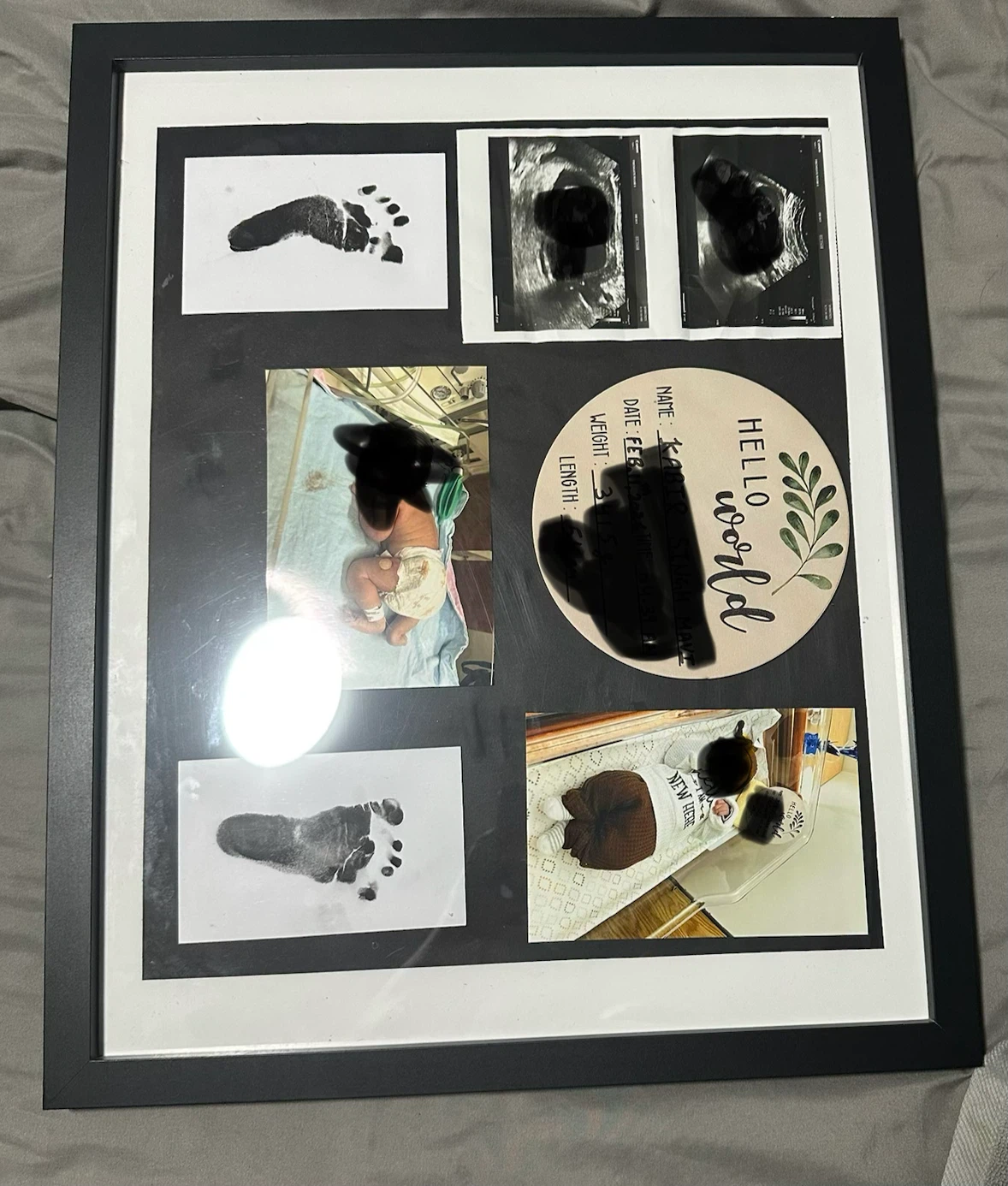 Baby Footprint & Ultrasound Photo Frame - photo 4