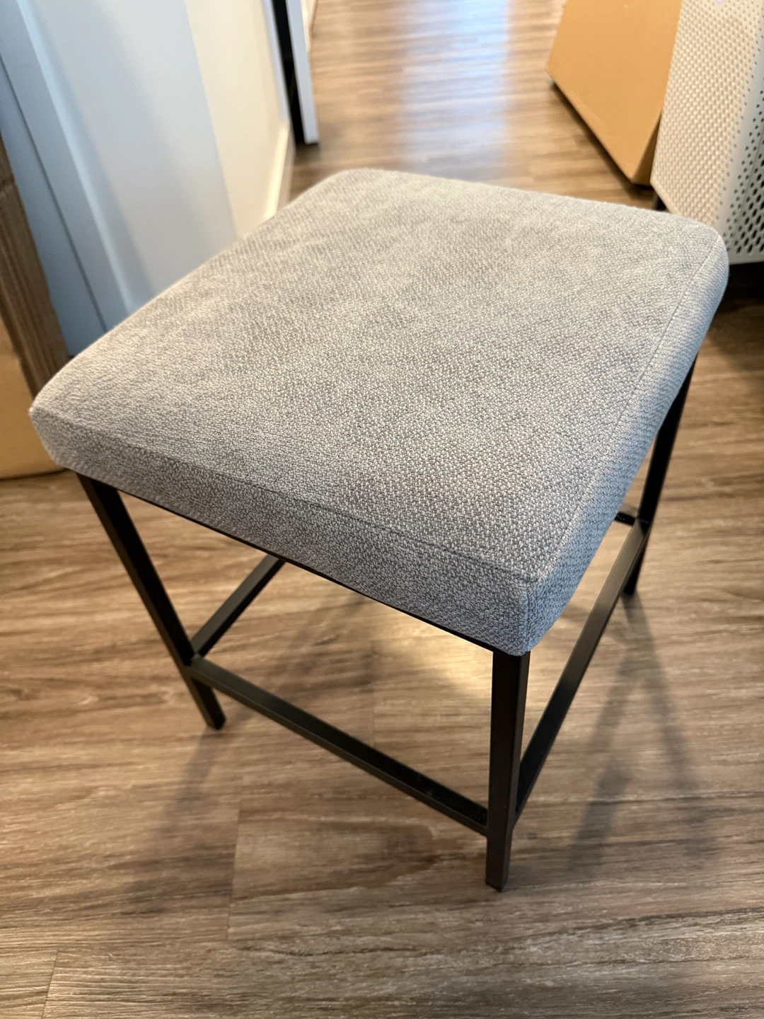 Gray Upholstered Counter Stool (soft fabric) - photo 2