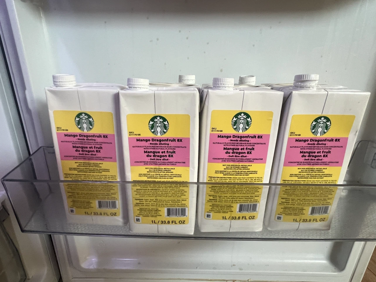 Starbucks Mango Dragonfruit 8X Concentrate - 4 x 1L - photo 3