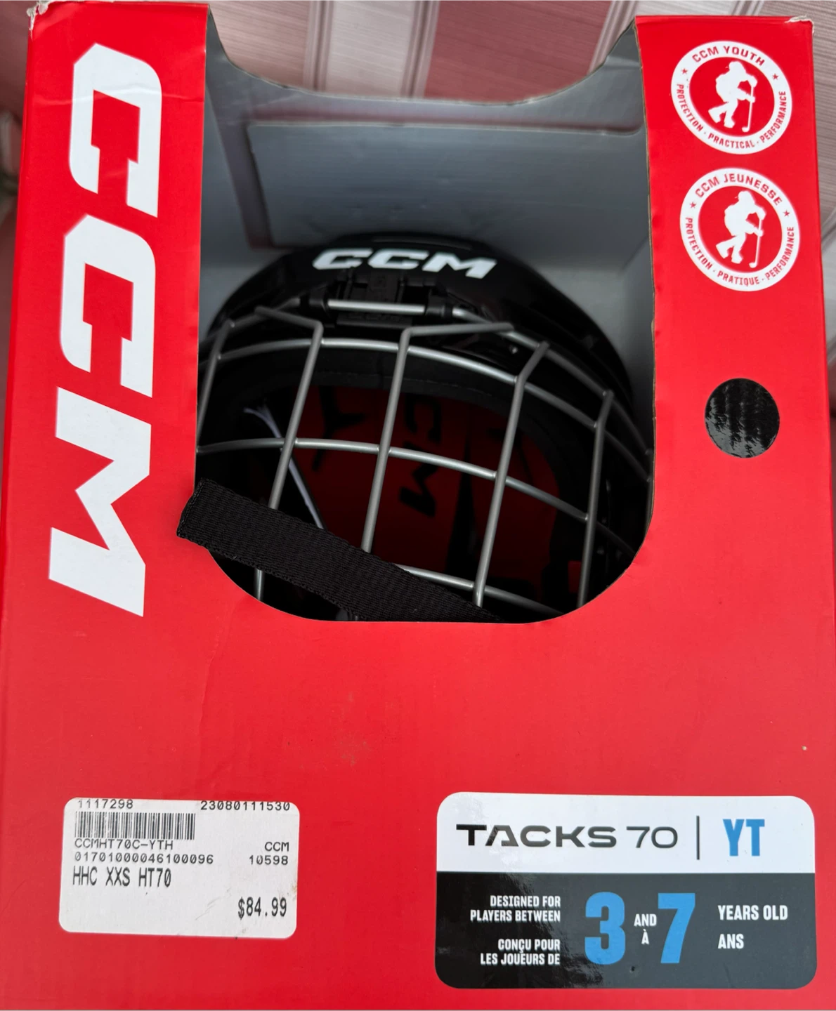 CCM Tacks 70 Youth Hockey Helmet with Cage