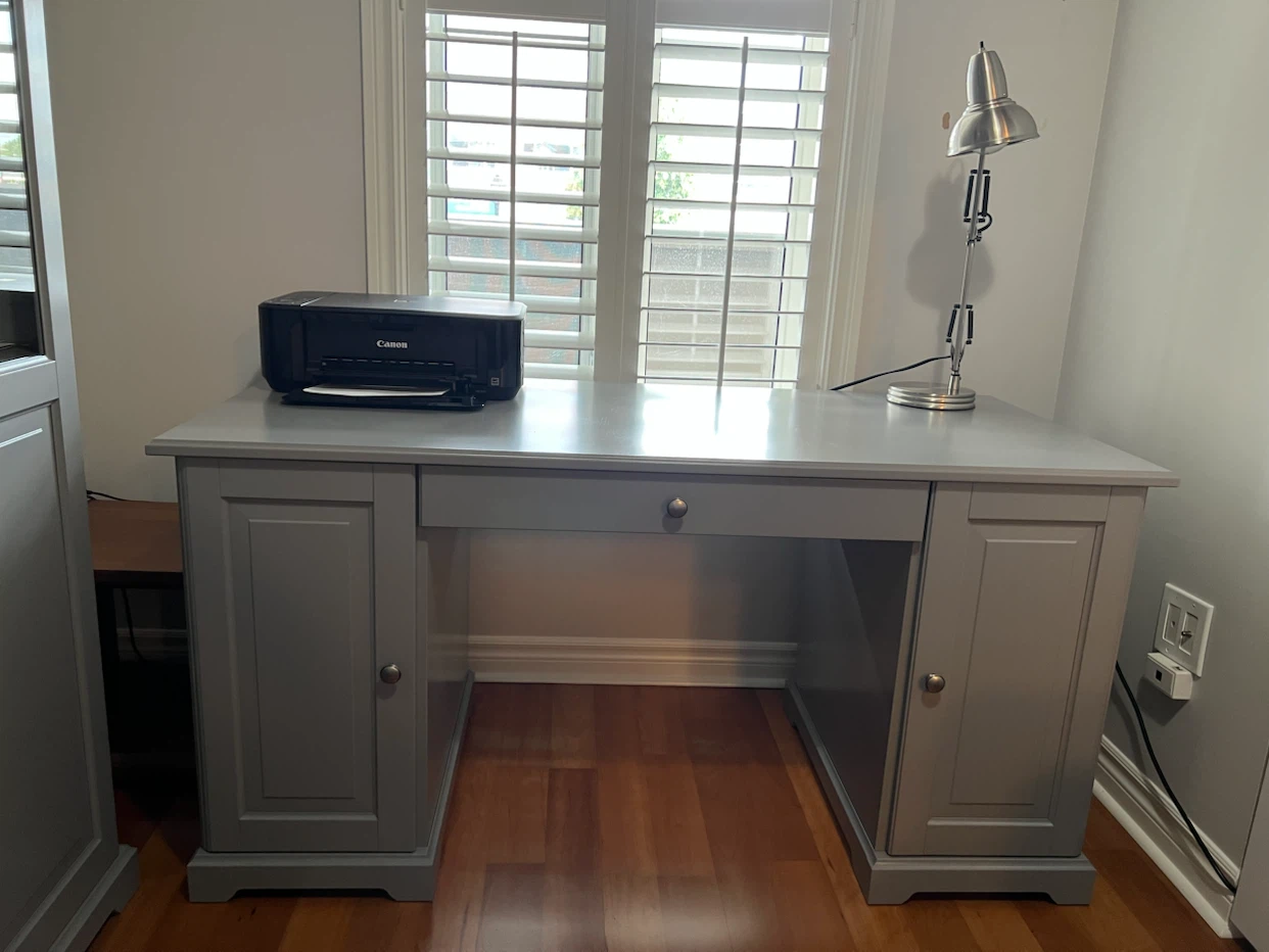 Traditional Gray Wood Desk