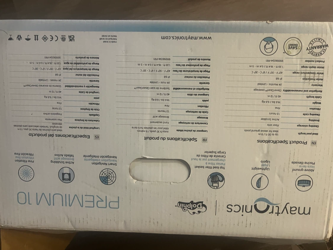 Above Ground vacuum -Maytronics Dolphin Premium 10 Pool Cleaner - photo 4
