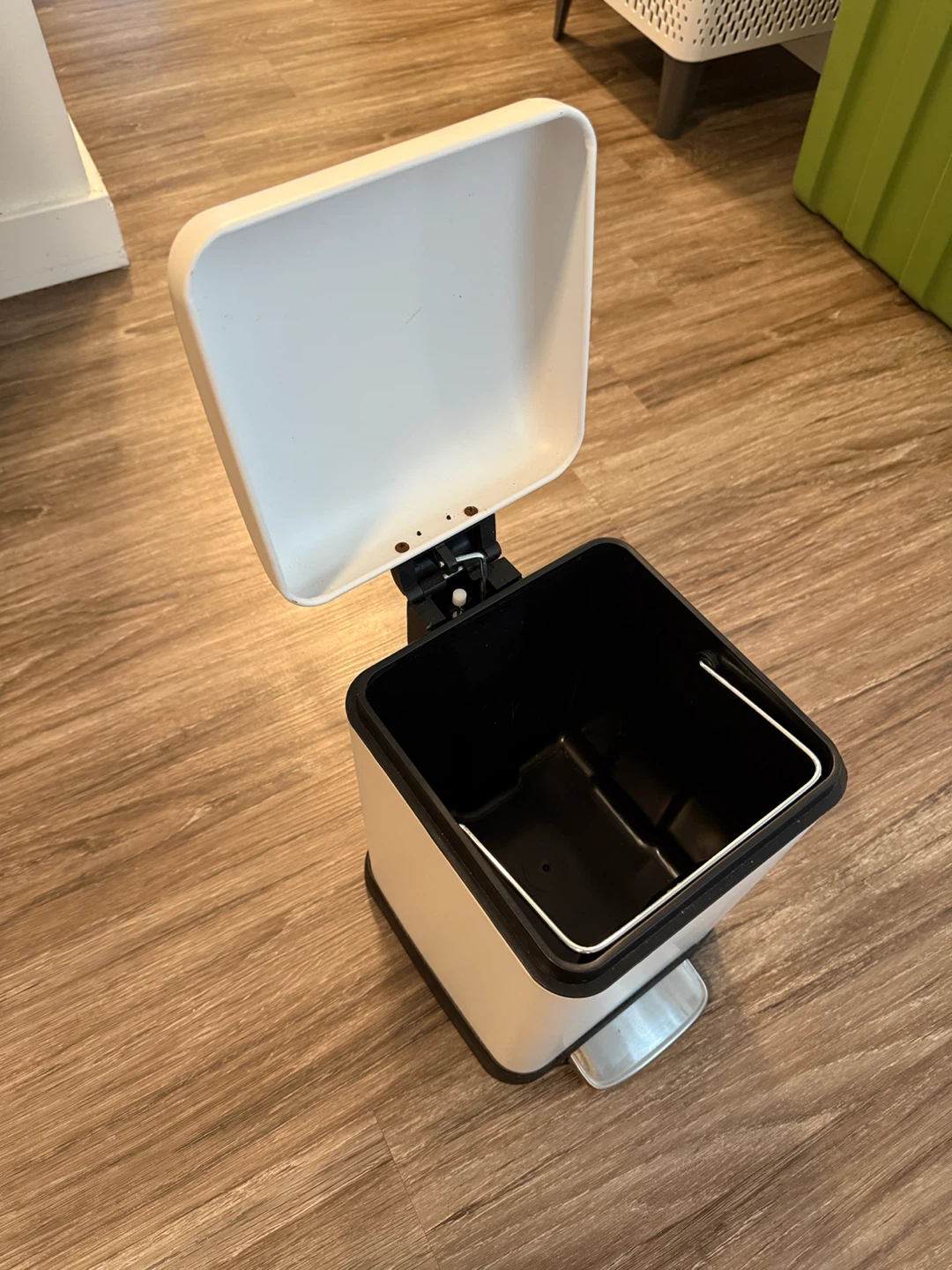 White Step Trash Can (mini size - 12.5” H) - photo 3