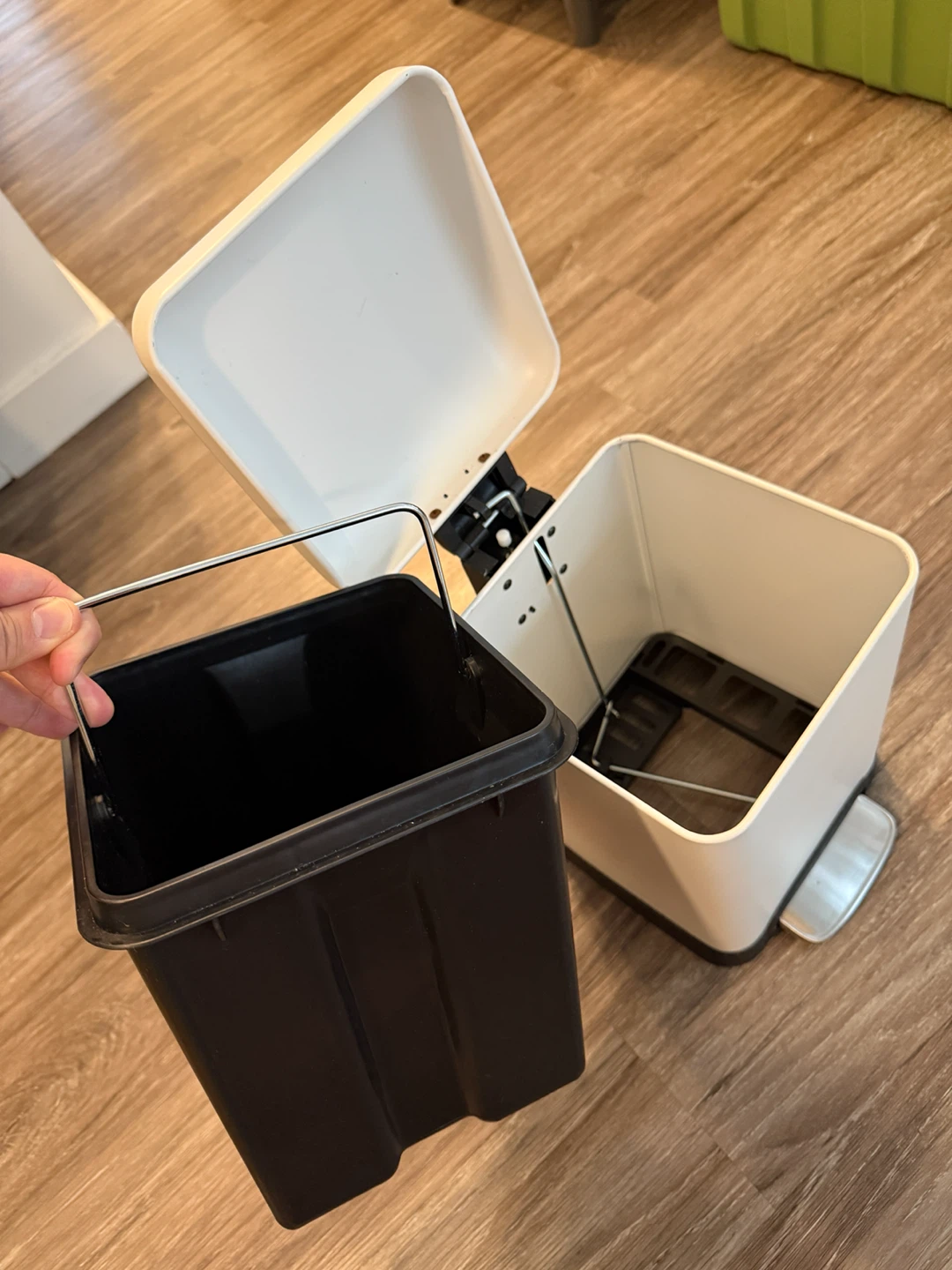 White Step Trash Can (mini size - 12.5” H) - photo 4