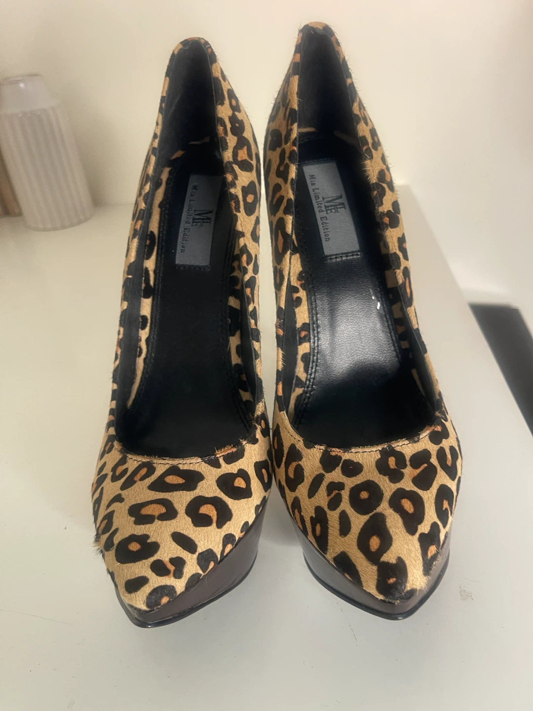 Mia limited edition Leopard Print Platform Heels
