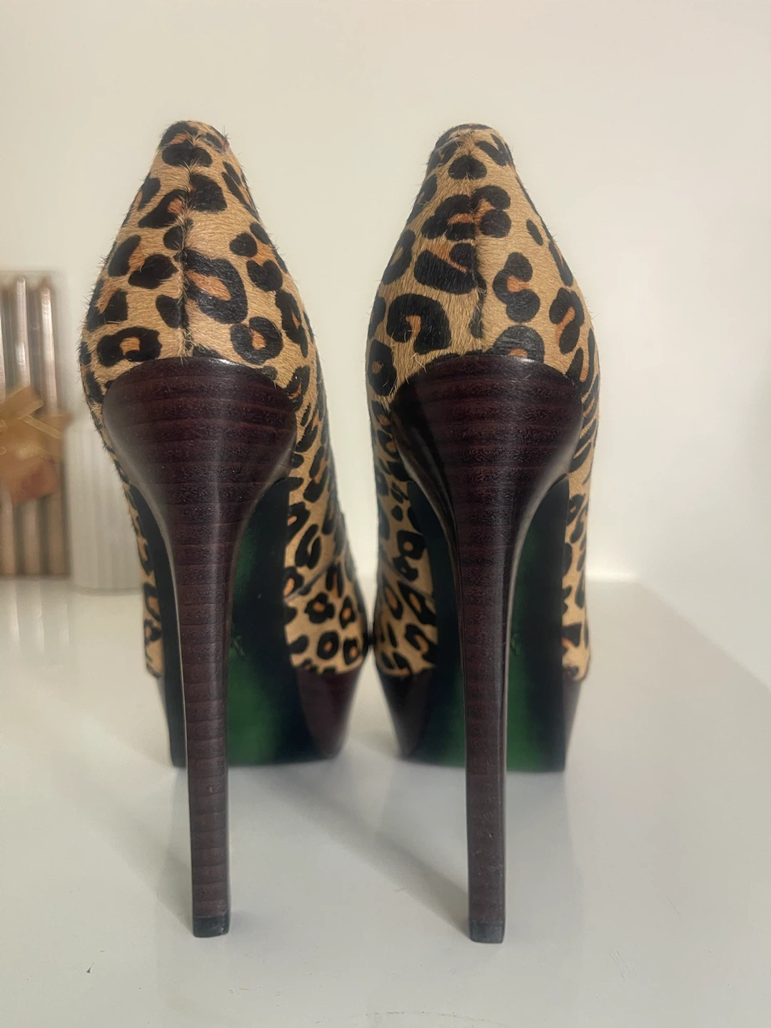Mia limited edition Leopard Print Platform Heels - photo 4
