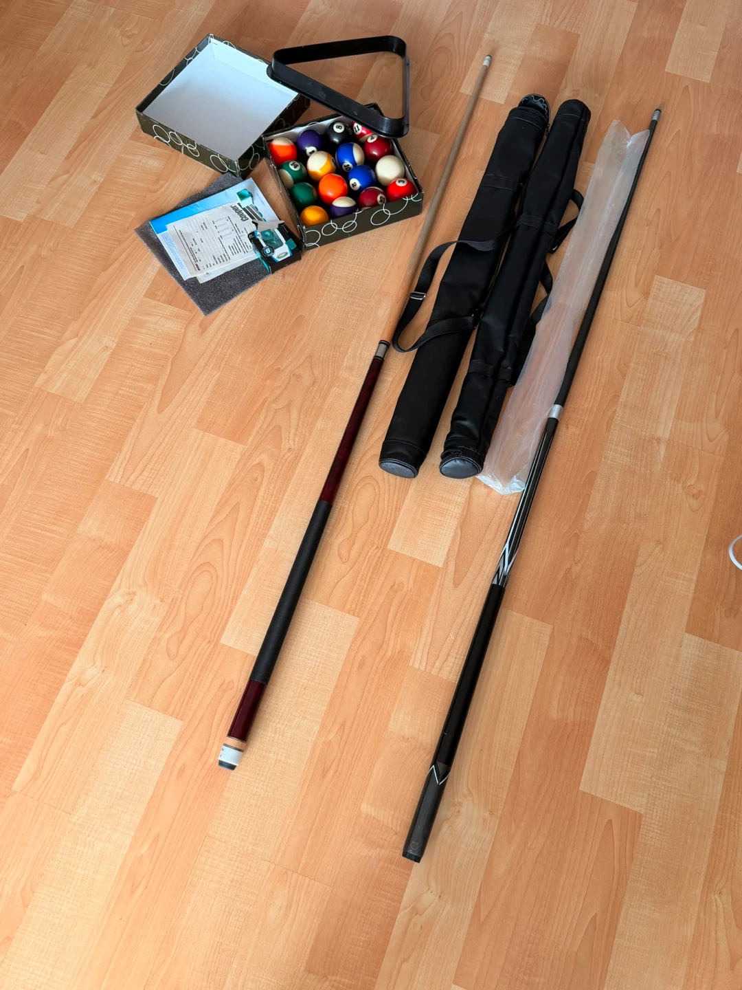 Pool Ball Set with Cues and Cases - photo 4