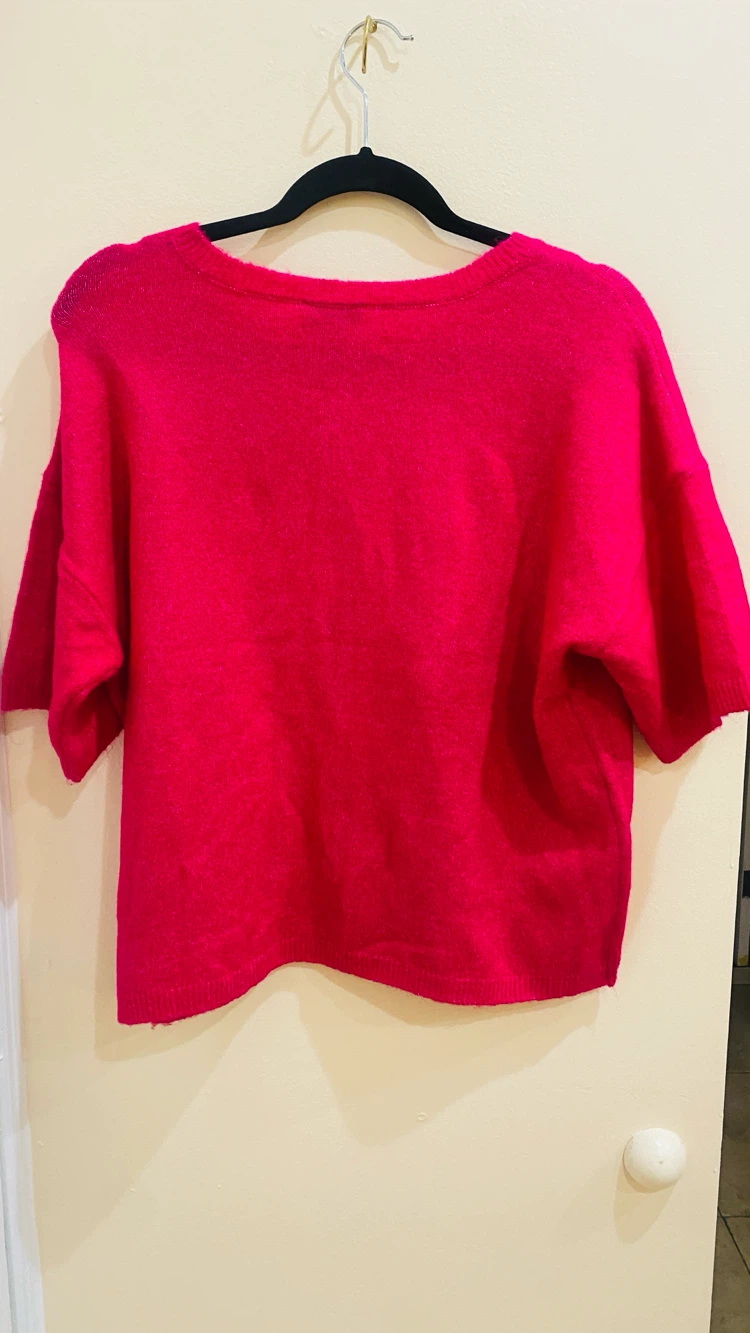 Cee Cee size large fish is pink cardigan - photo 3
