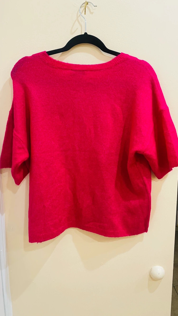 Cee Cee size large fish is pink cardigan - photo 4