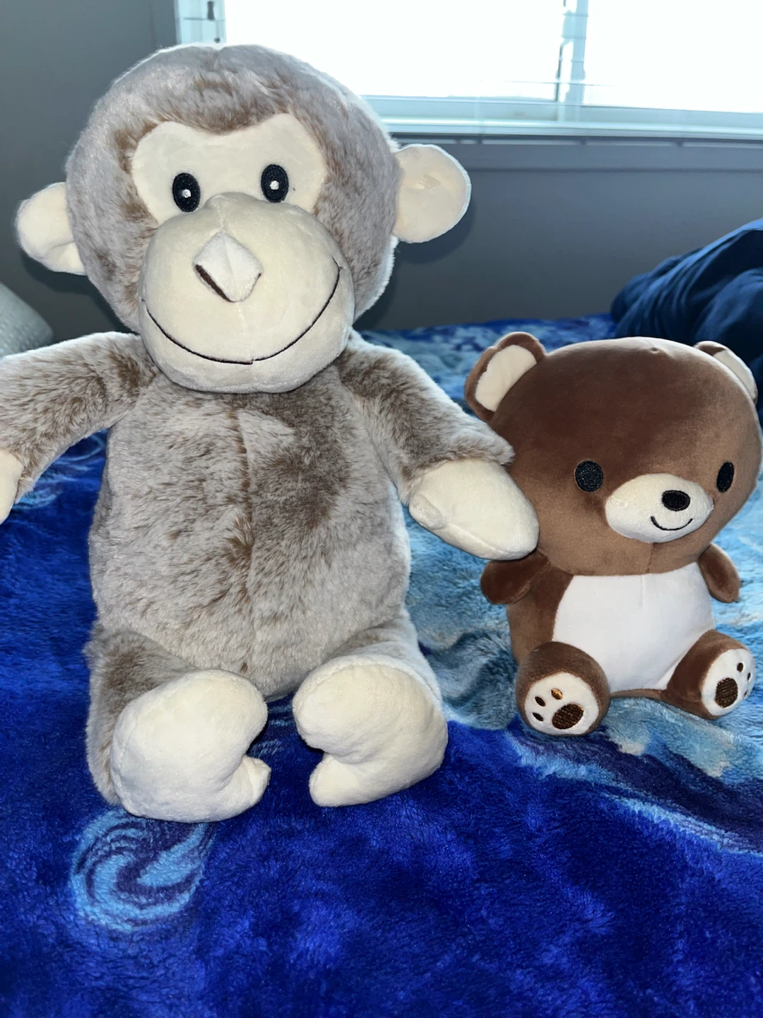 Plush Monkey and Bear Stuffed Toys