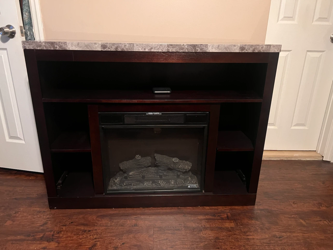 Cambridge Mahogany TV Stand Electric Fireplace