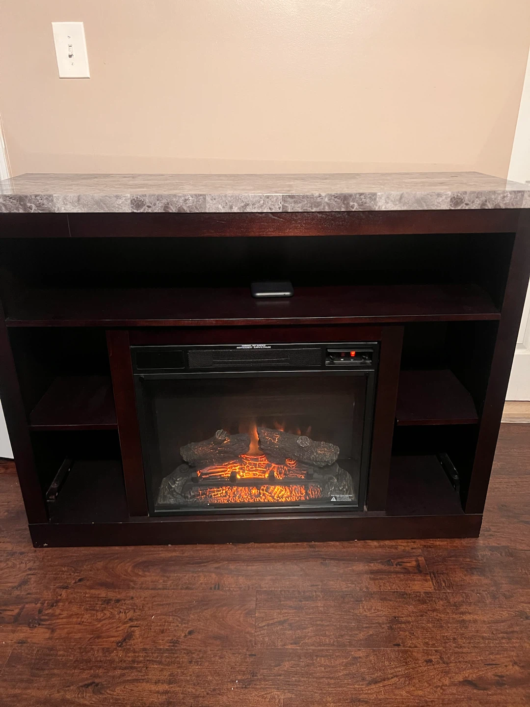Cambridge Mahogany TV Stand Electric Fireplace - photo 2