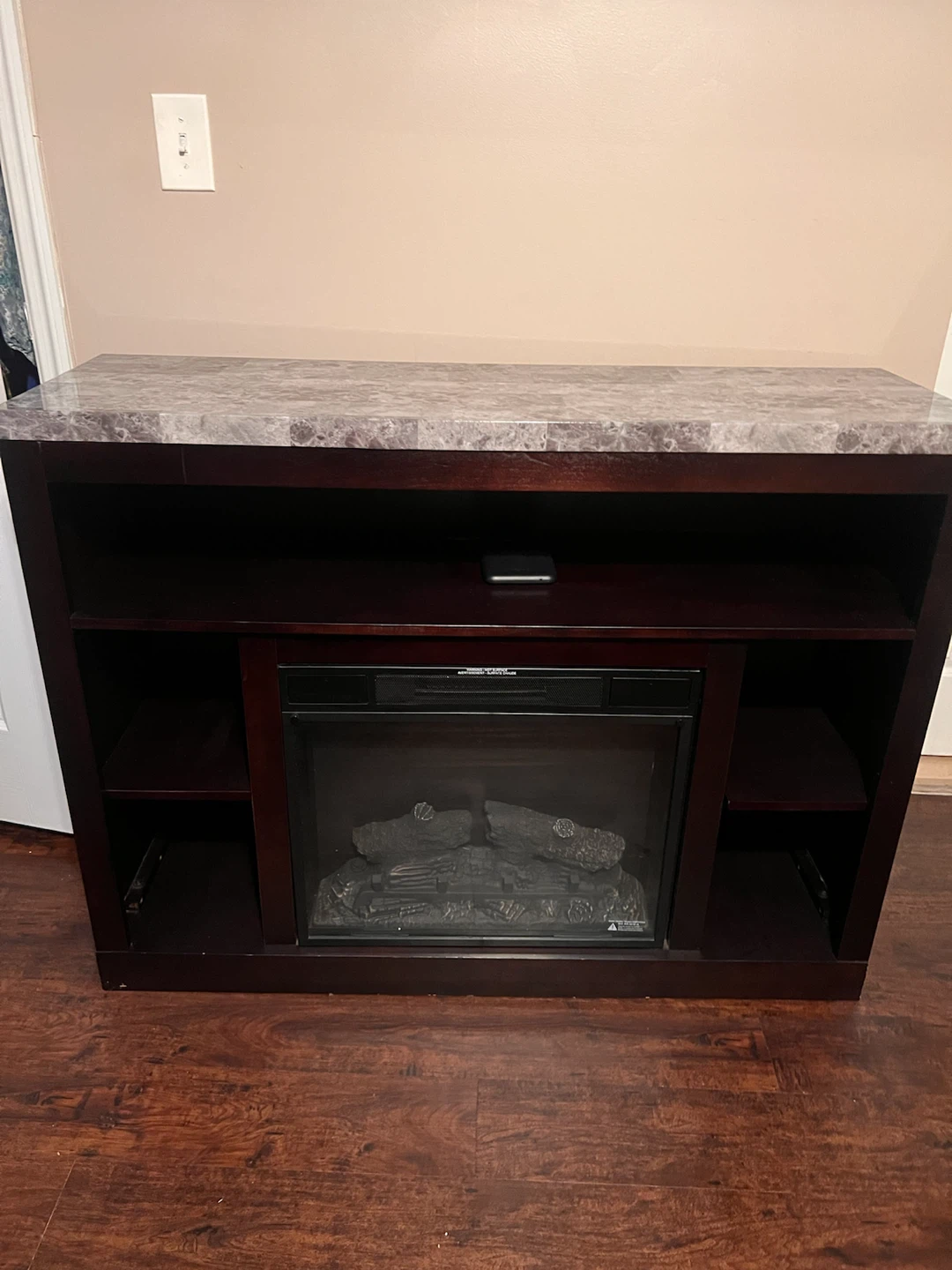 Cambridge Mahogany TV Stand Electric Fireplace - photo 4