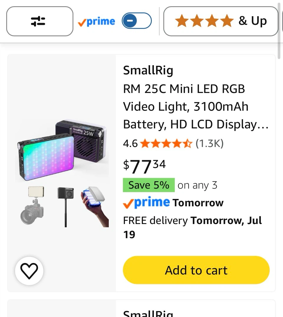 SmallRig RM 25C Mini LED RGB Video Light
