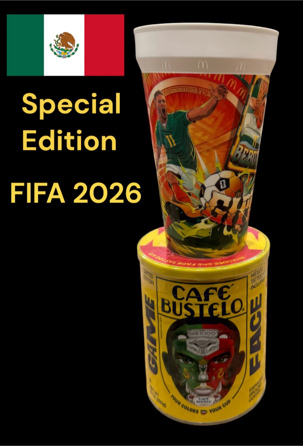 Cafe Bustelo Coffee Can with FIFA 2026 Special Edition Cup