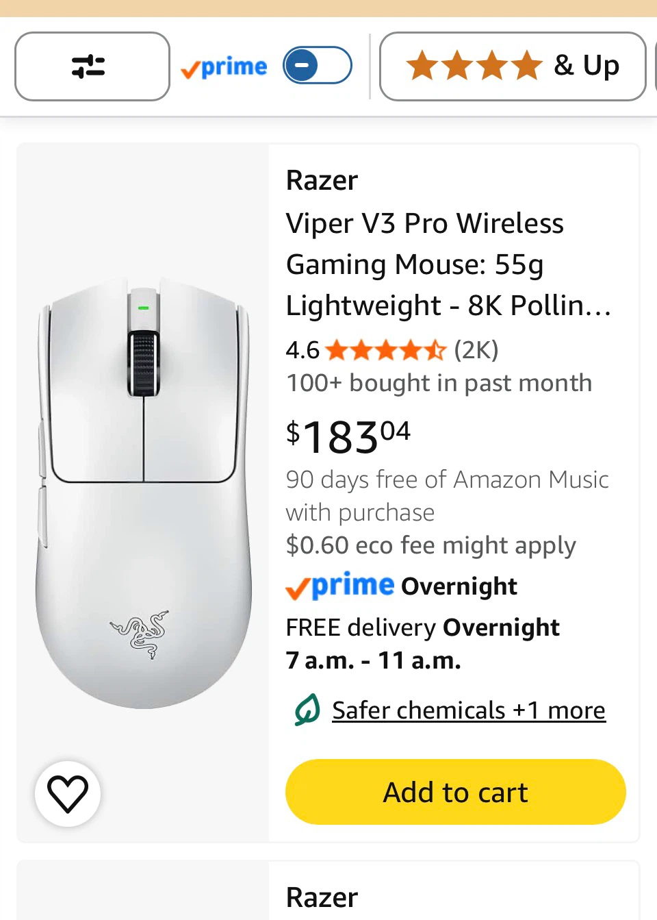 Razer Viper V3 Pro Wireless Gaming Mouse