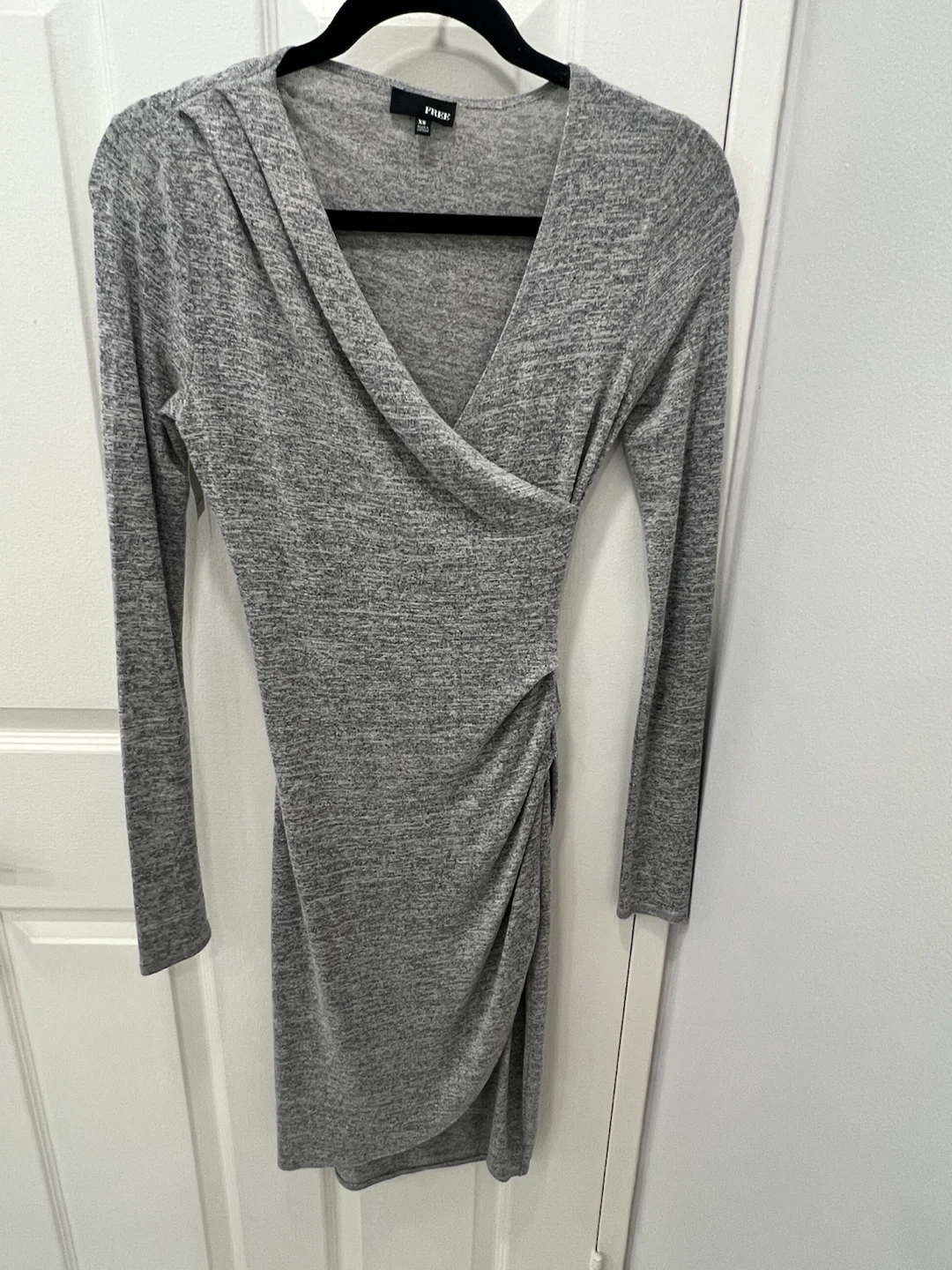 Aritzia grey wrap dress