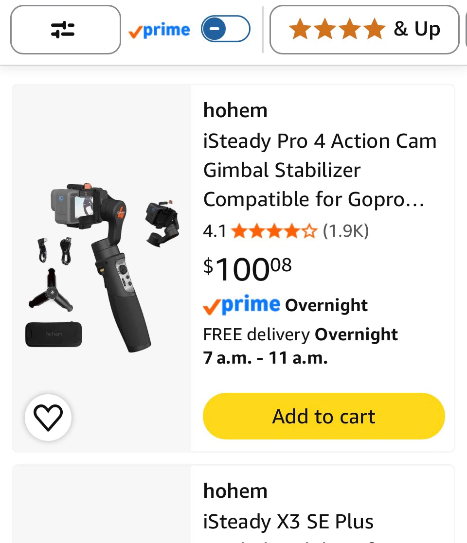 hohem iSteady Pro 4 Action Cam Gimbal Stabilizer