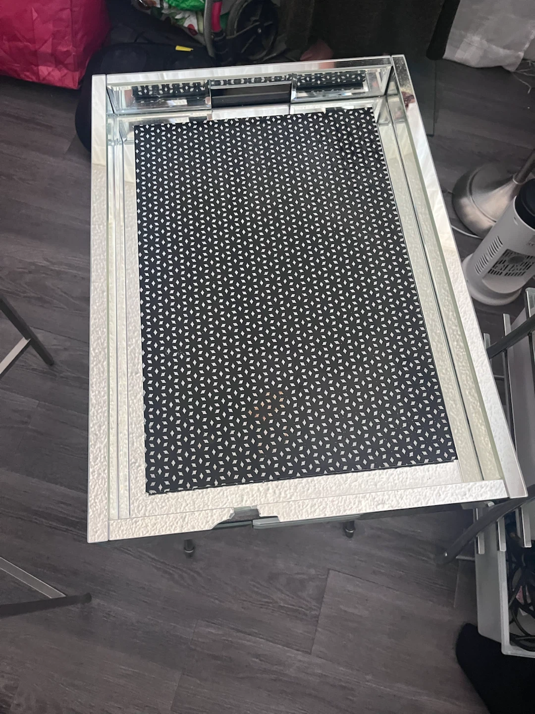 Mirrored End Table with Drawer - photo 5
