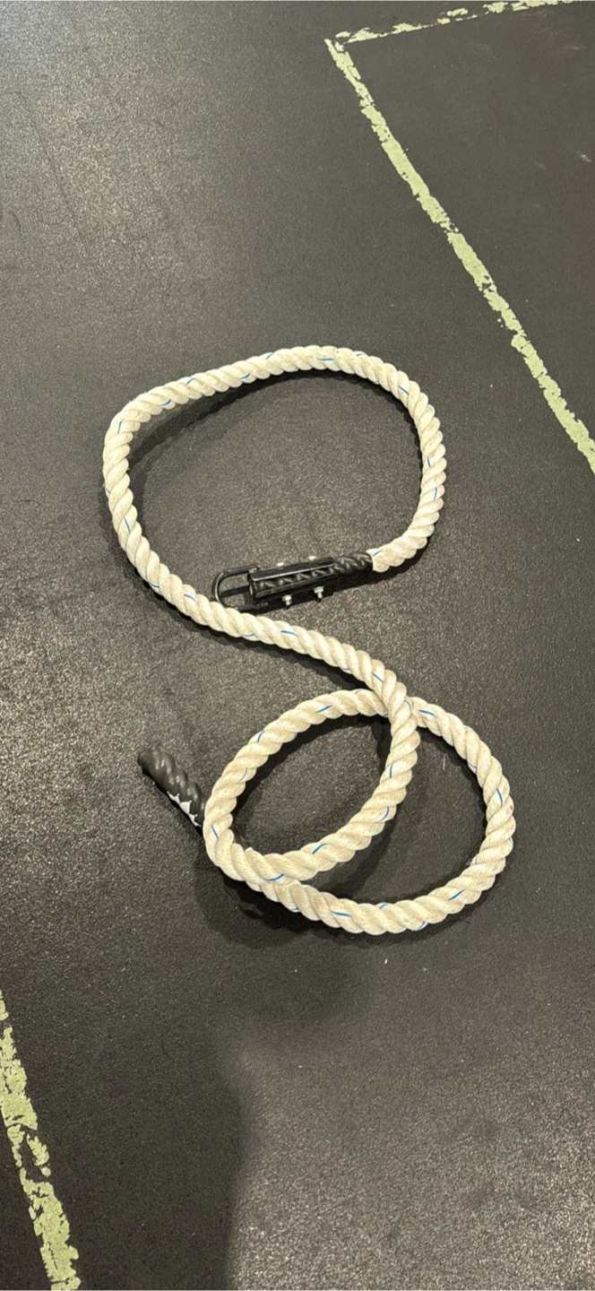 White Fitness Rope with Black Handle