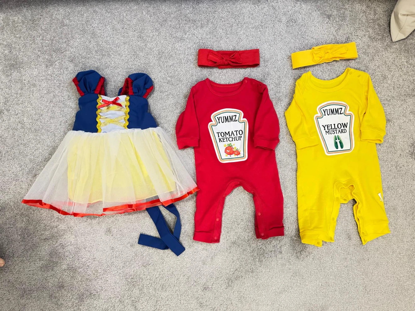 Baby Costume Set: Snow White, Ketchup & Mustard