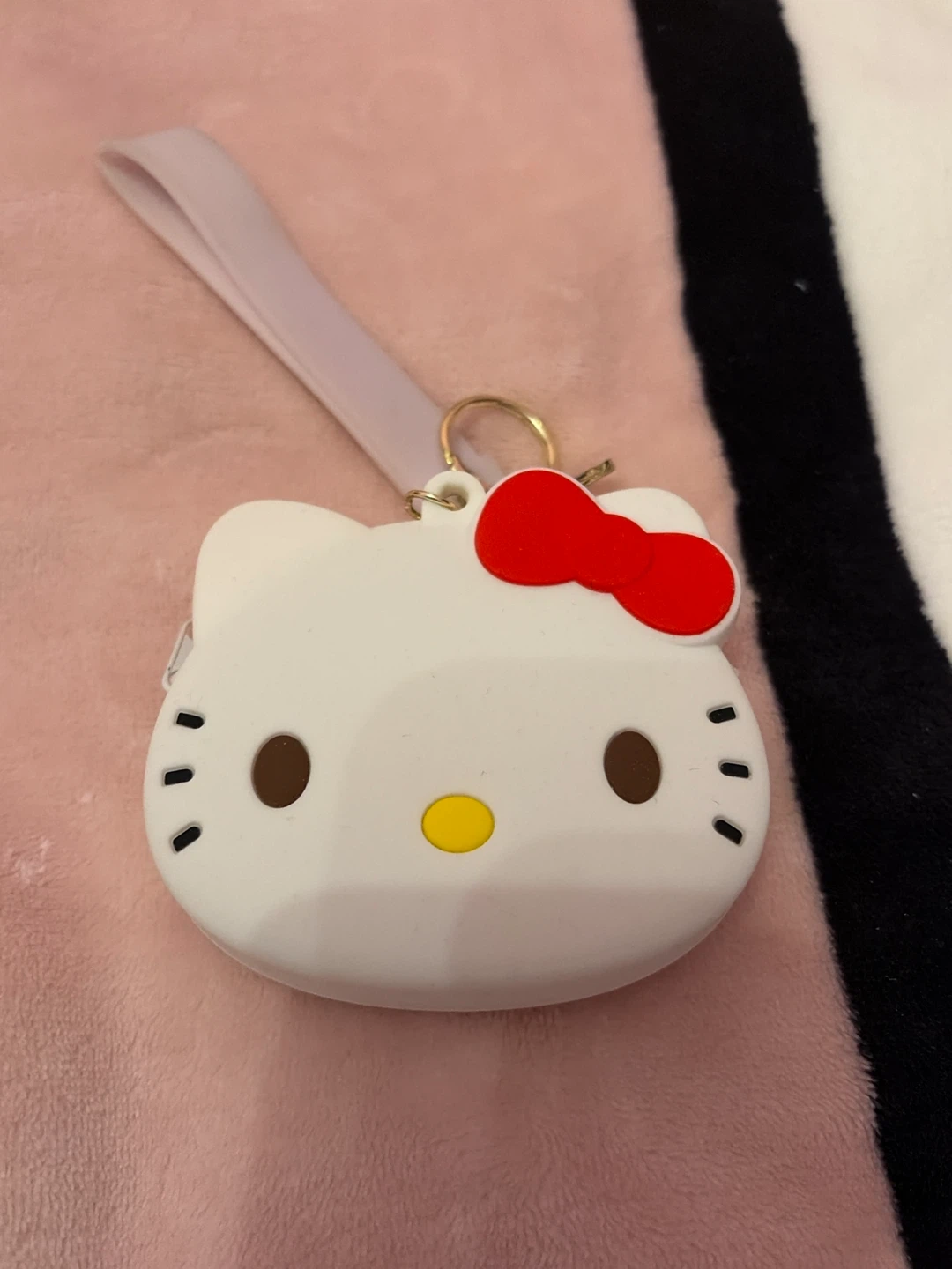 Hello Kitty White Coin Purse with Strap