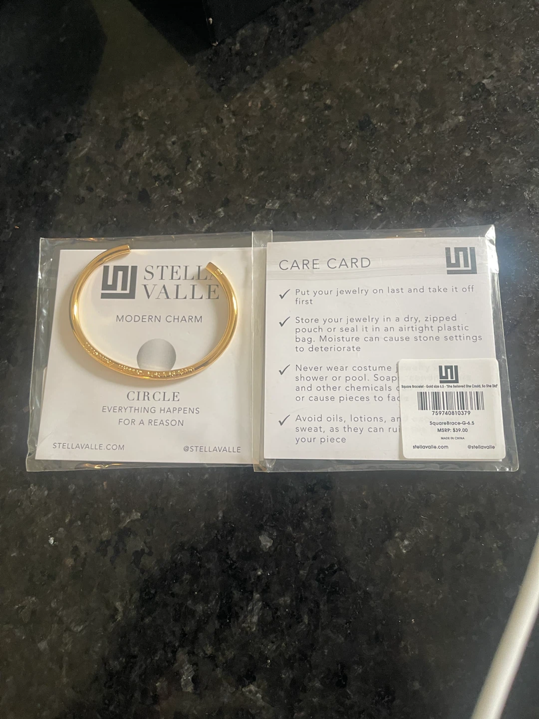 Stella Valle Modern Charm Circle Gold Bracelet - photo 3