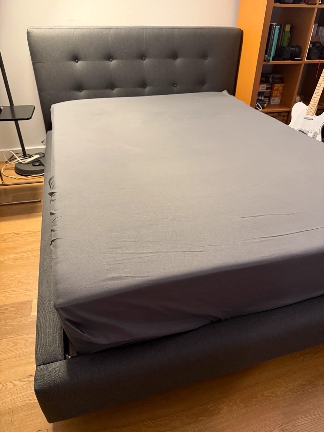 Crate & Barrel Tate 38" Tufted Upholstered Full Bed