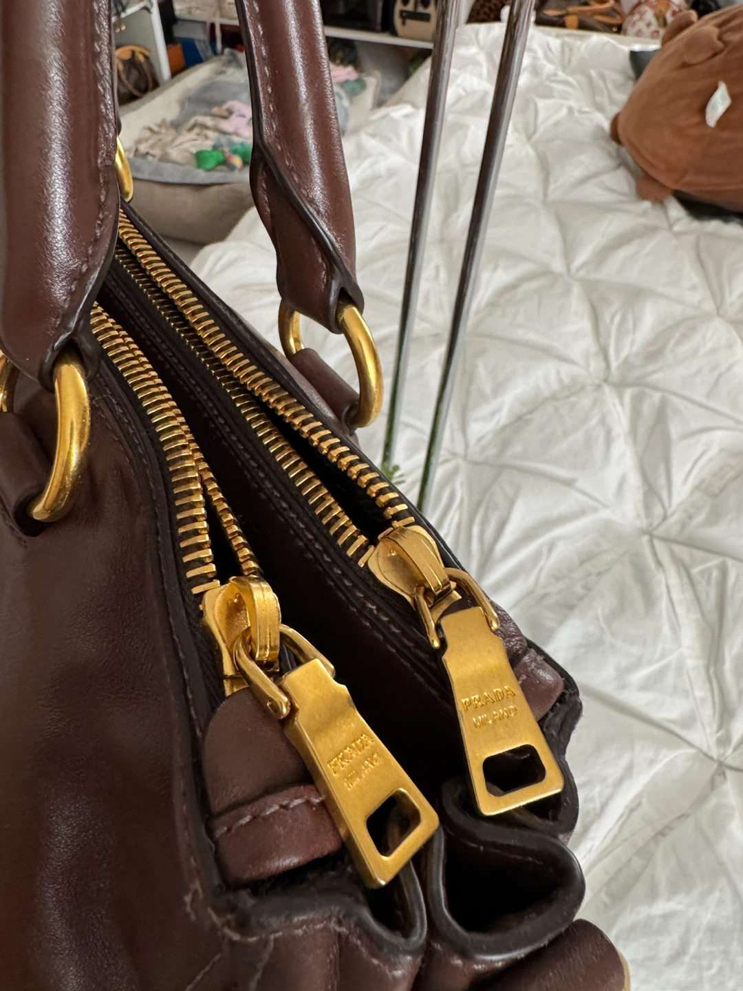 Prada Brown Leather Satchel Handbag - photo 2