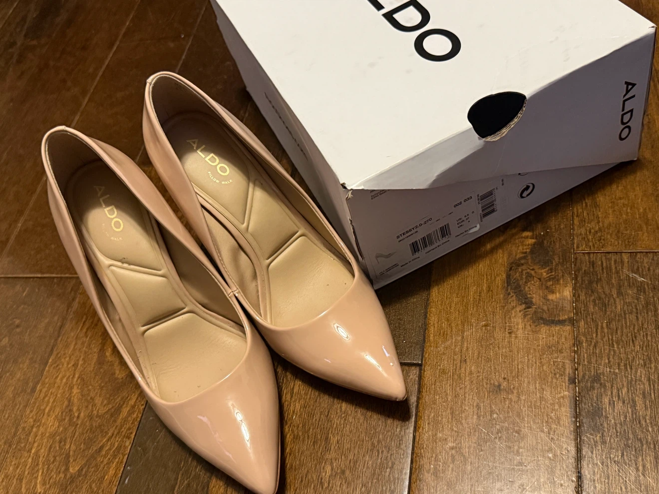 ALDO Women's Nude Patent Leather Pointed Toe Heels - photo 3