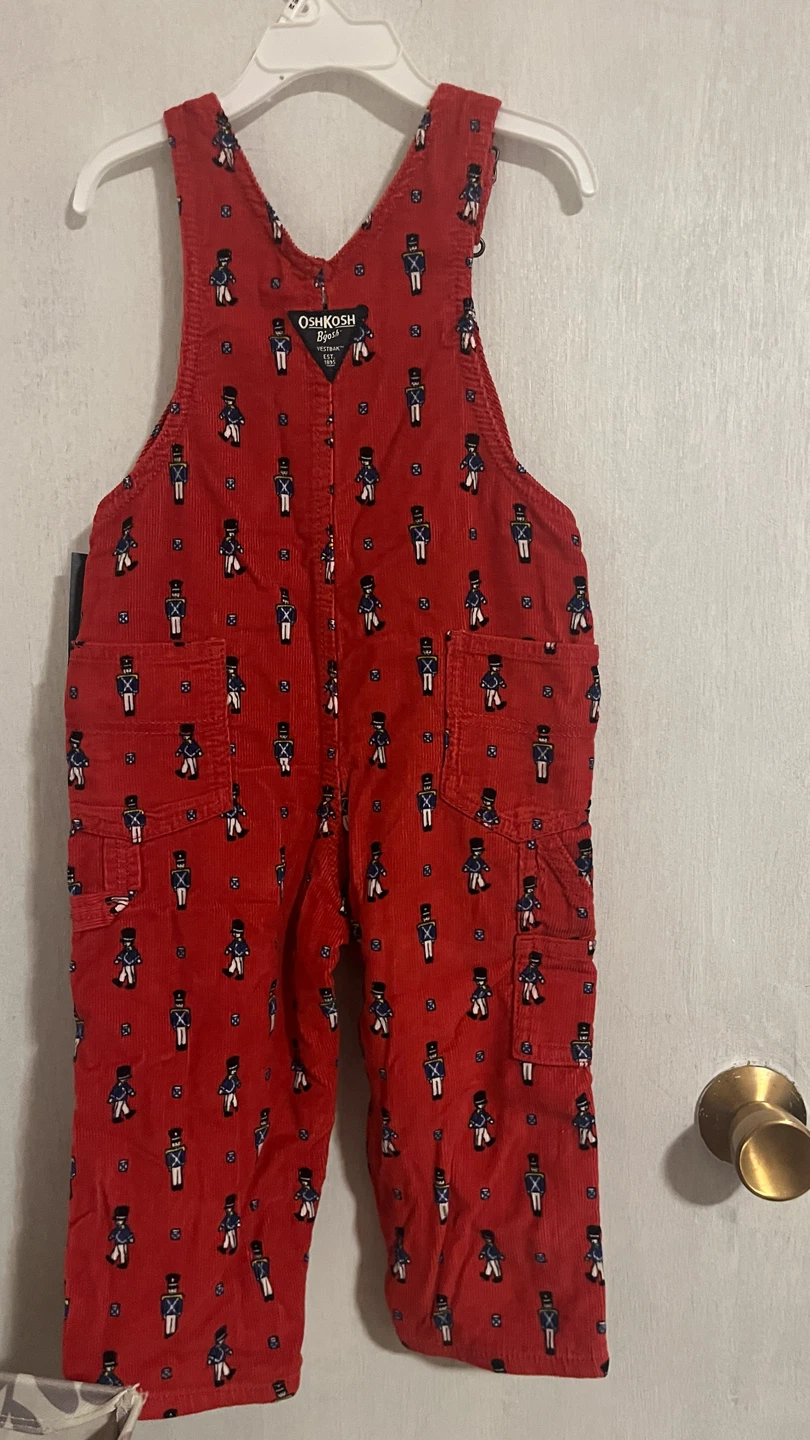 24M - OshKosh B'gosh Red Corduroy Toy Soldier Overalls - 24M - photo 2