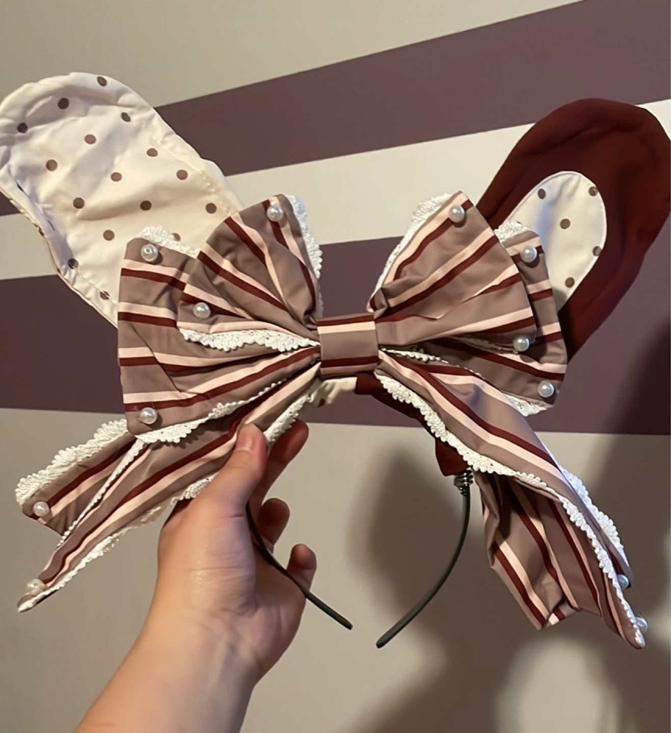 Bunny Ear Headband with Bow