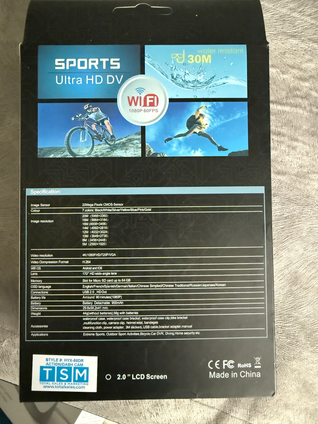 TSM 4K Ultra HD Sports DV Action Camera with WiFi - photo 2