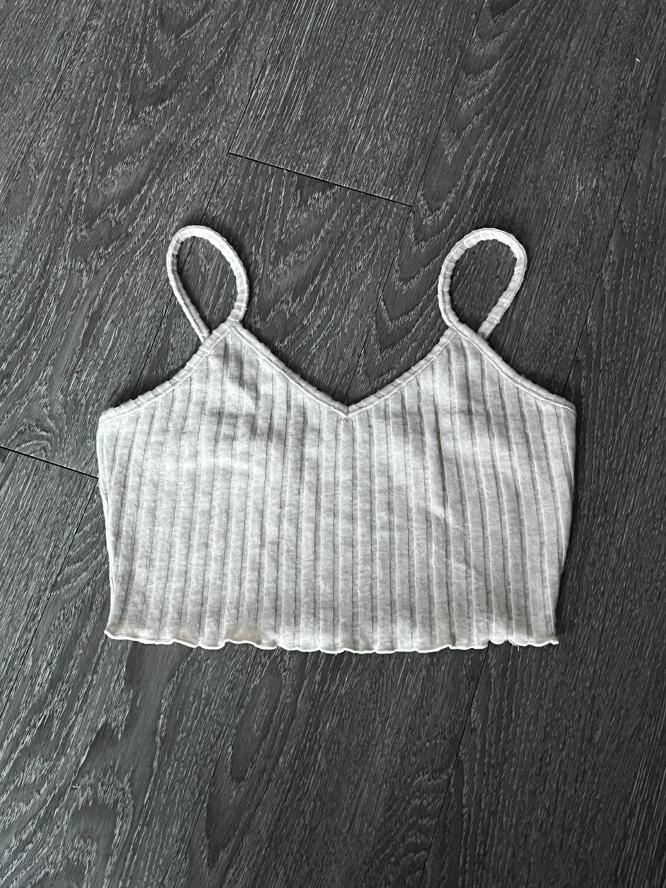 Off-White Spaghetti Strap Crop Top
