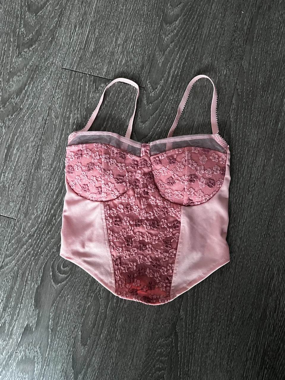 Pink Lace Corset Top