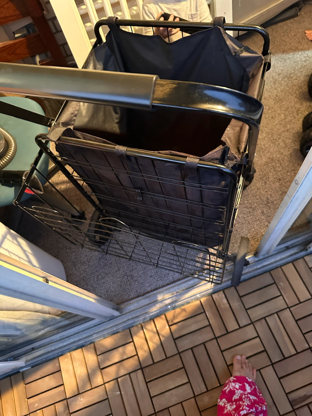 Black Folding Shopping Cart large - photo 3