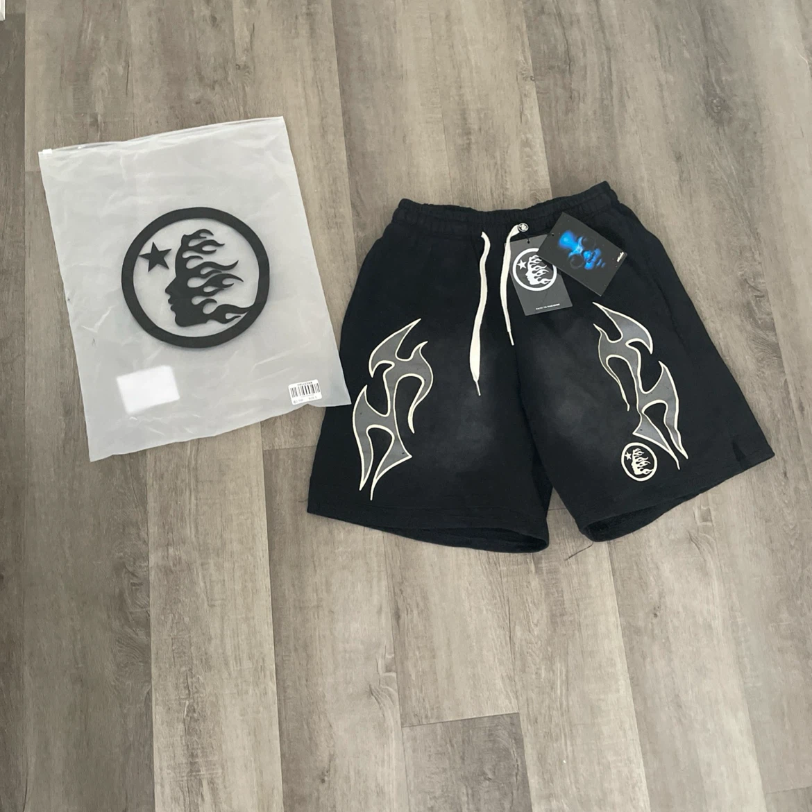 Hellstar Black Flames Shorts