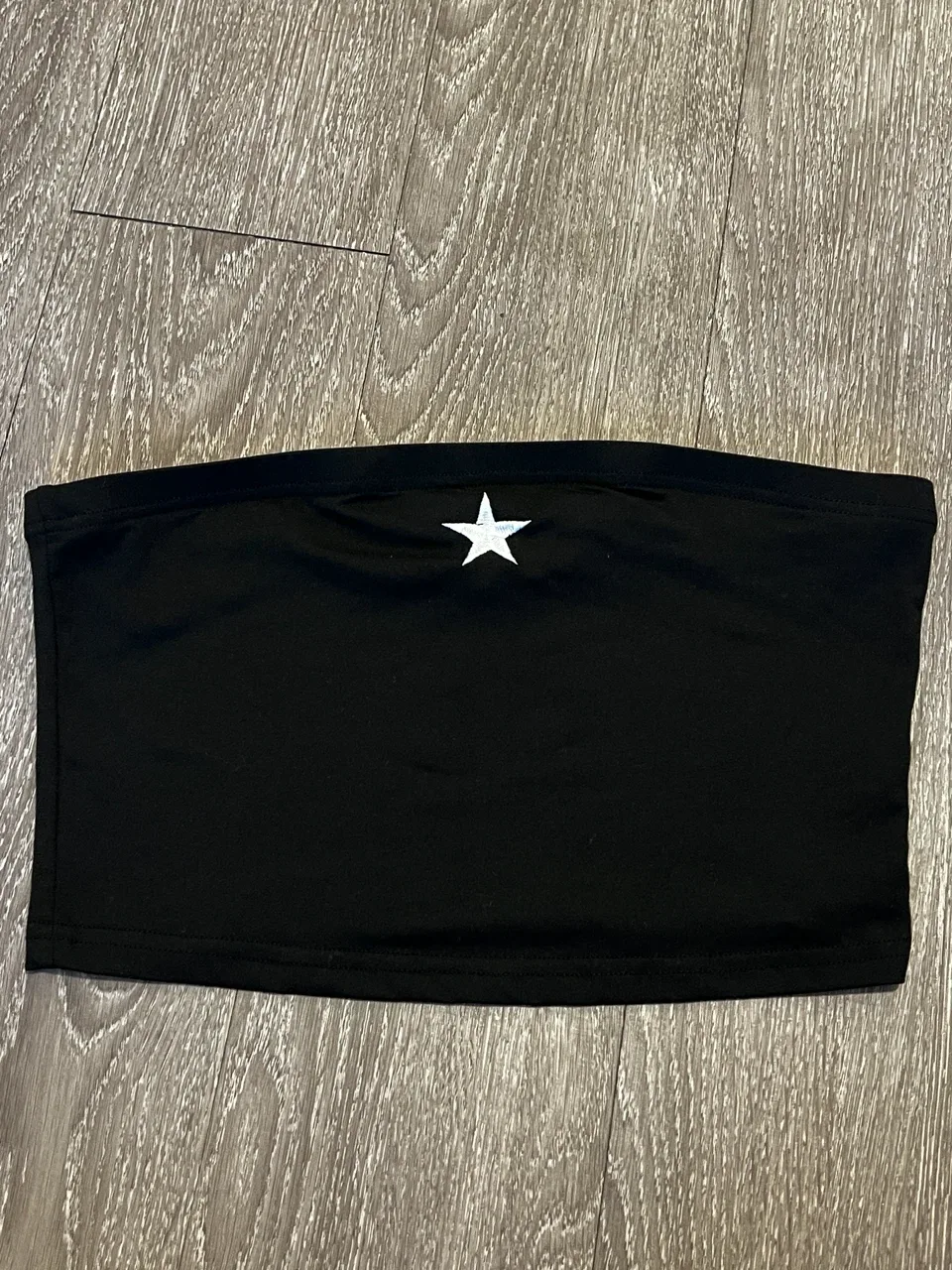 Black Tube Top with White Star
