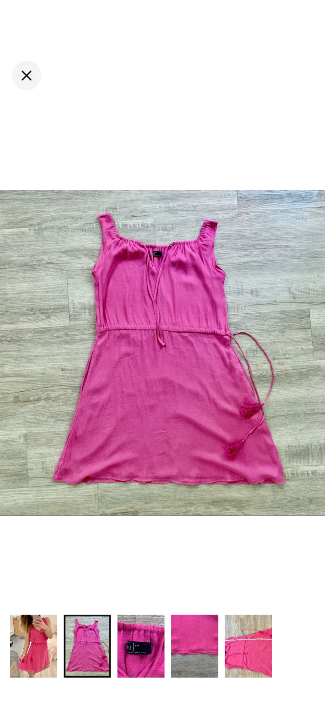 Gap Pink Dress with Tie Waist